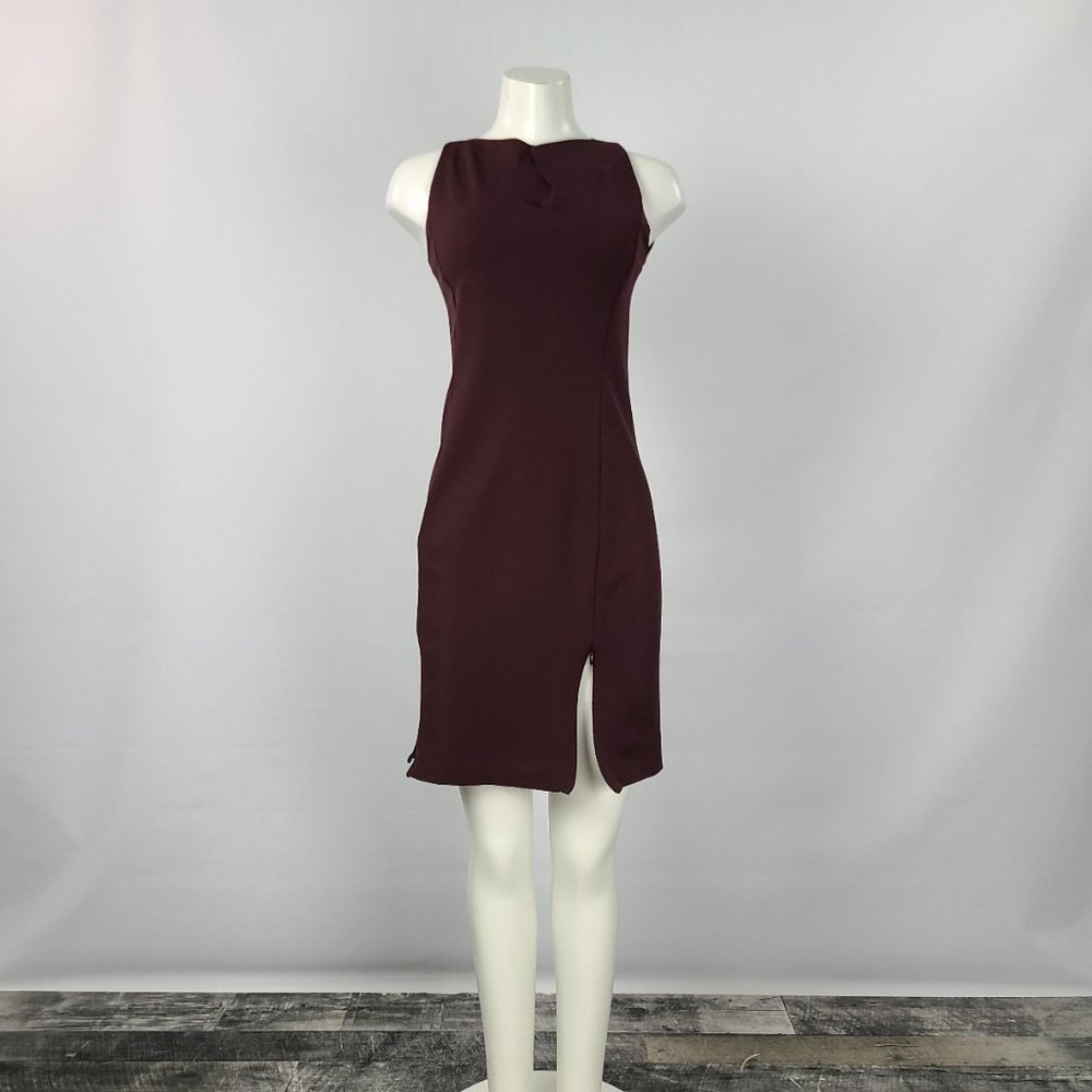 Diane Von Furstenberg Audrina Wine Zipper Dress Size S